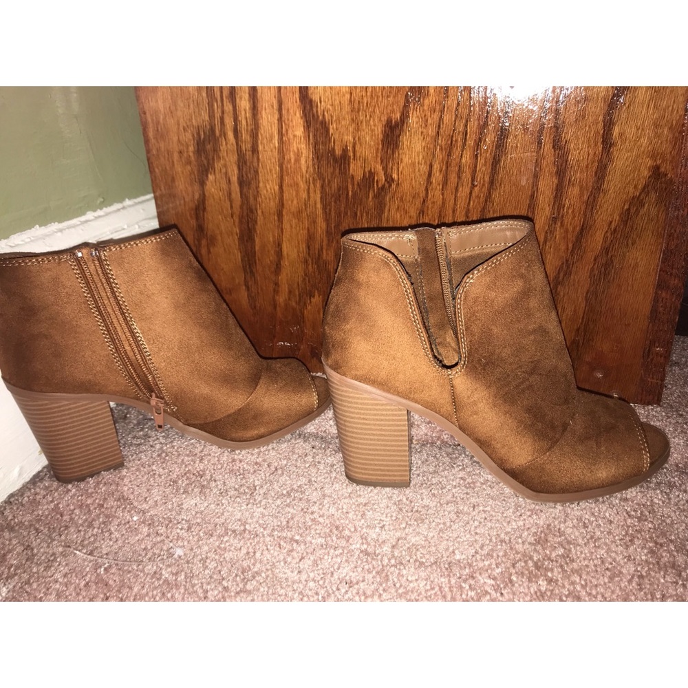 Brown Heeled Booties